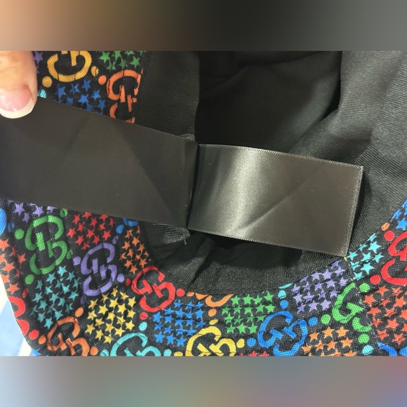 Gucci Multicolor GG Monogram Bucket Hat Rainbow Stars Made in Italy - Picture 10 of 11